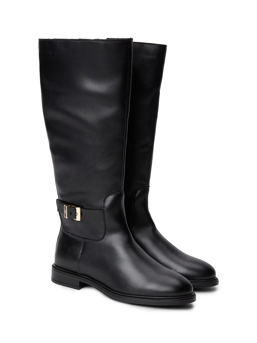 Tommy Jeans Botas planas de piel