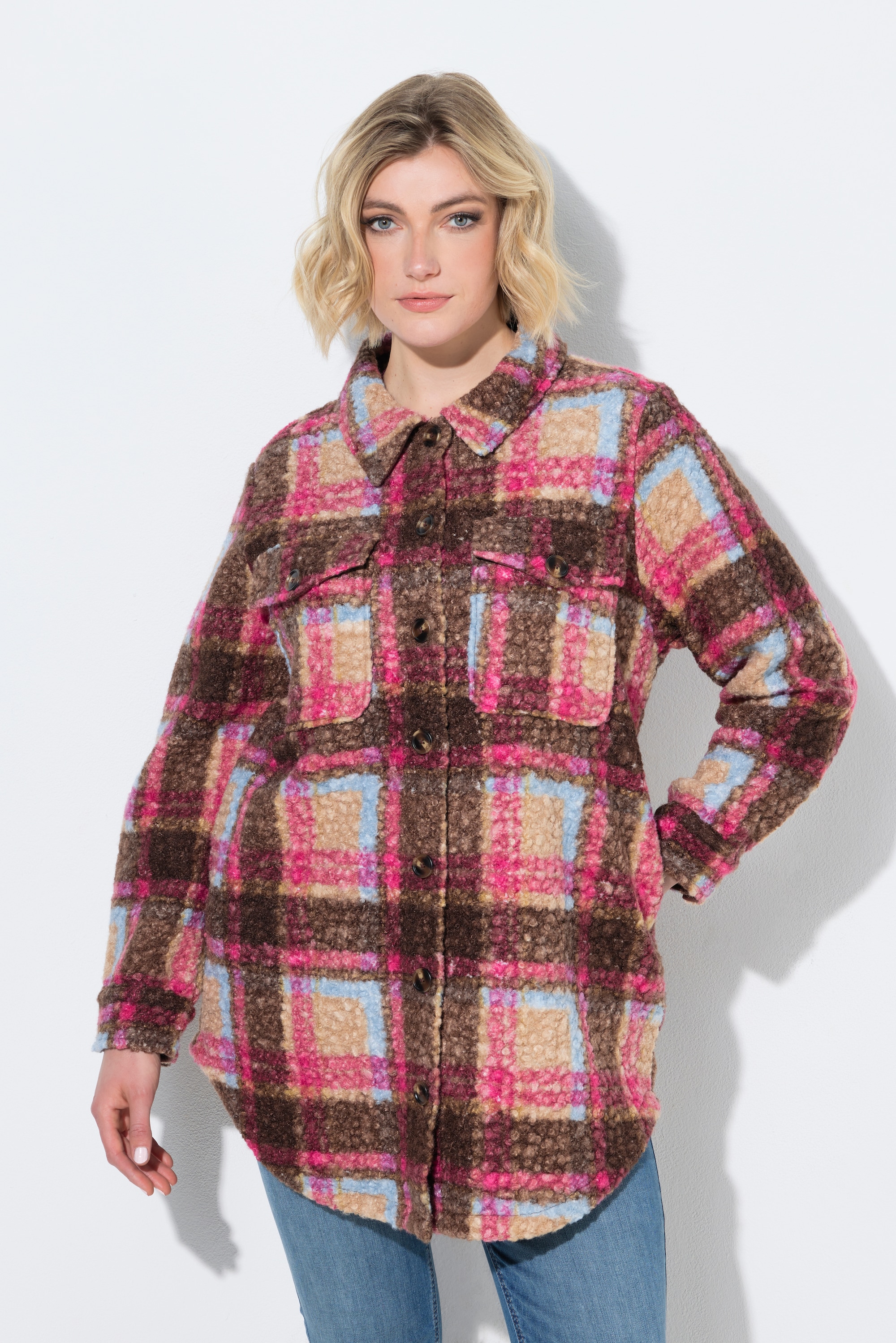 Veste longue / surchemise en bouclé, ULLA POPKEN