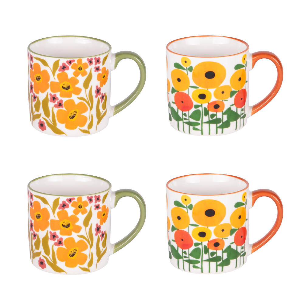 Coffret de 4 mugs Bloom Héritage 35 cl - BLOOM, TABLE PASSION