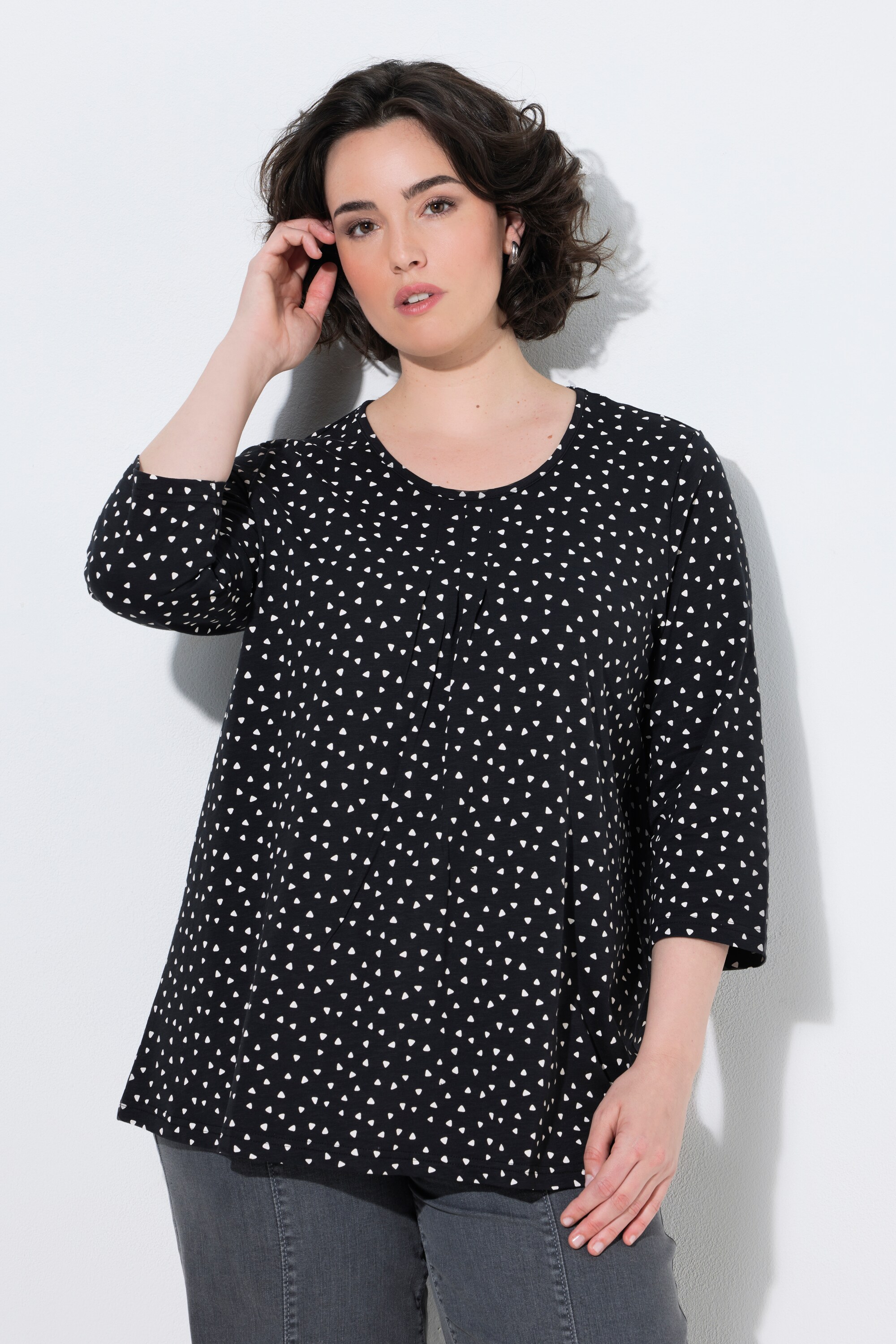T-shirt avec plis fantaisie, ULLA POPKEN