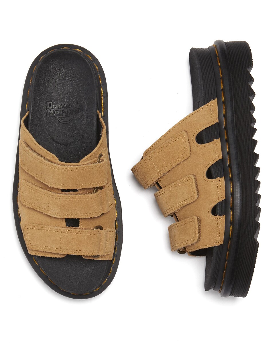 Dr. Martens Chanclas Rain Slide Tan Suede — photo 4