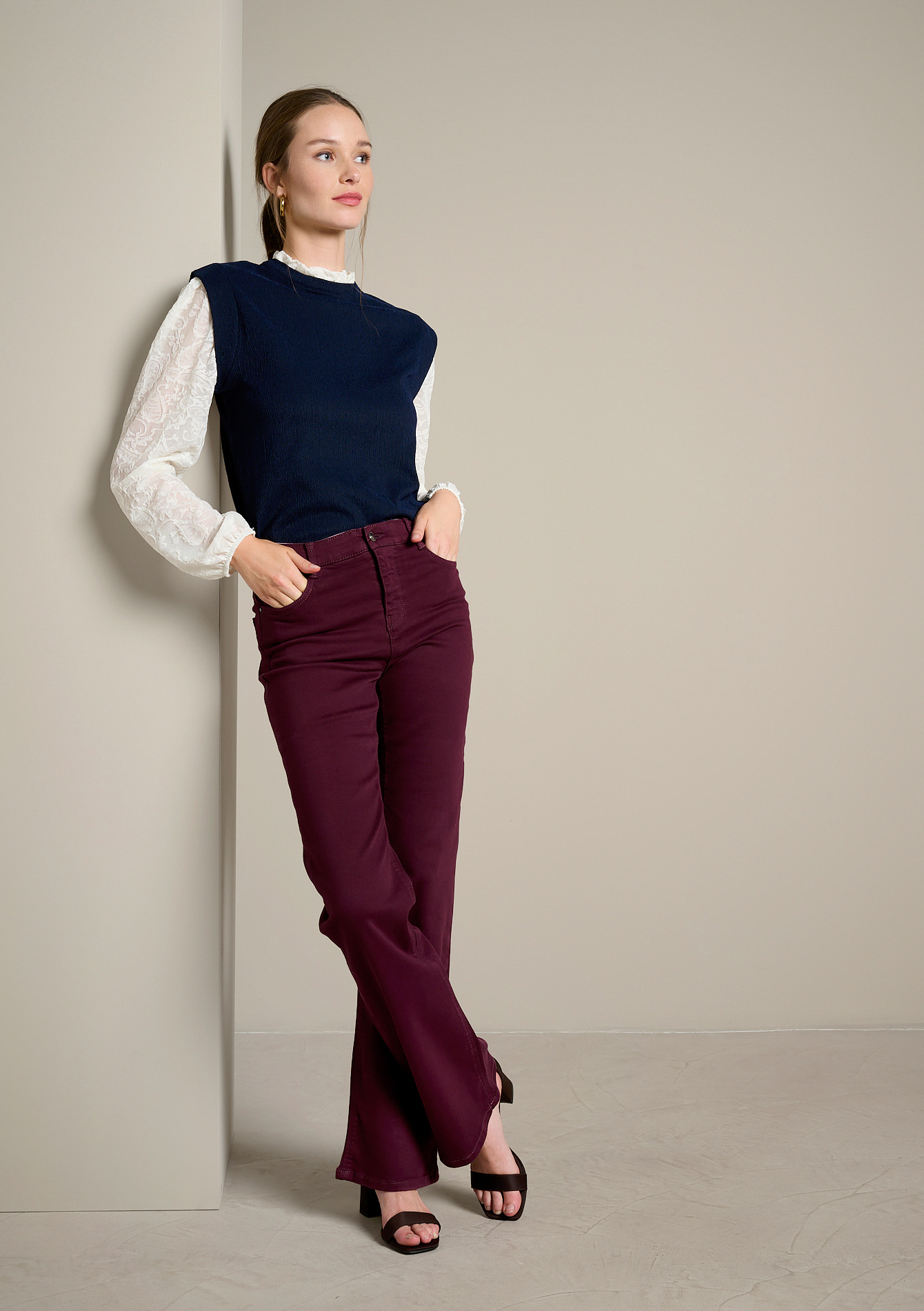 Pantalon bootcut multi-tailles, LOLALIZA