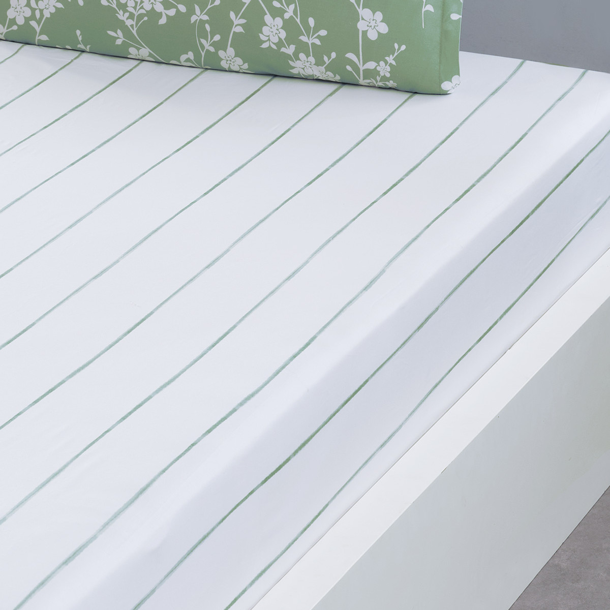 Drap housse en percale de coton bonnet 30 cm MAYA, SENSEI MAISON