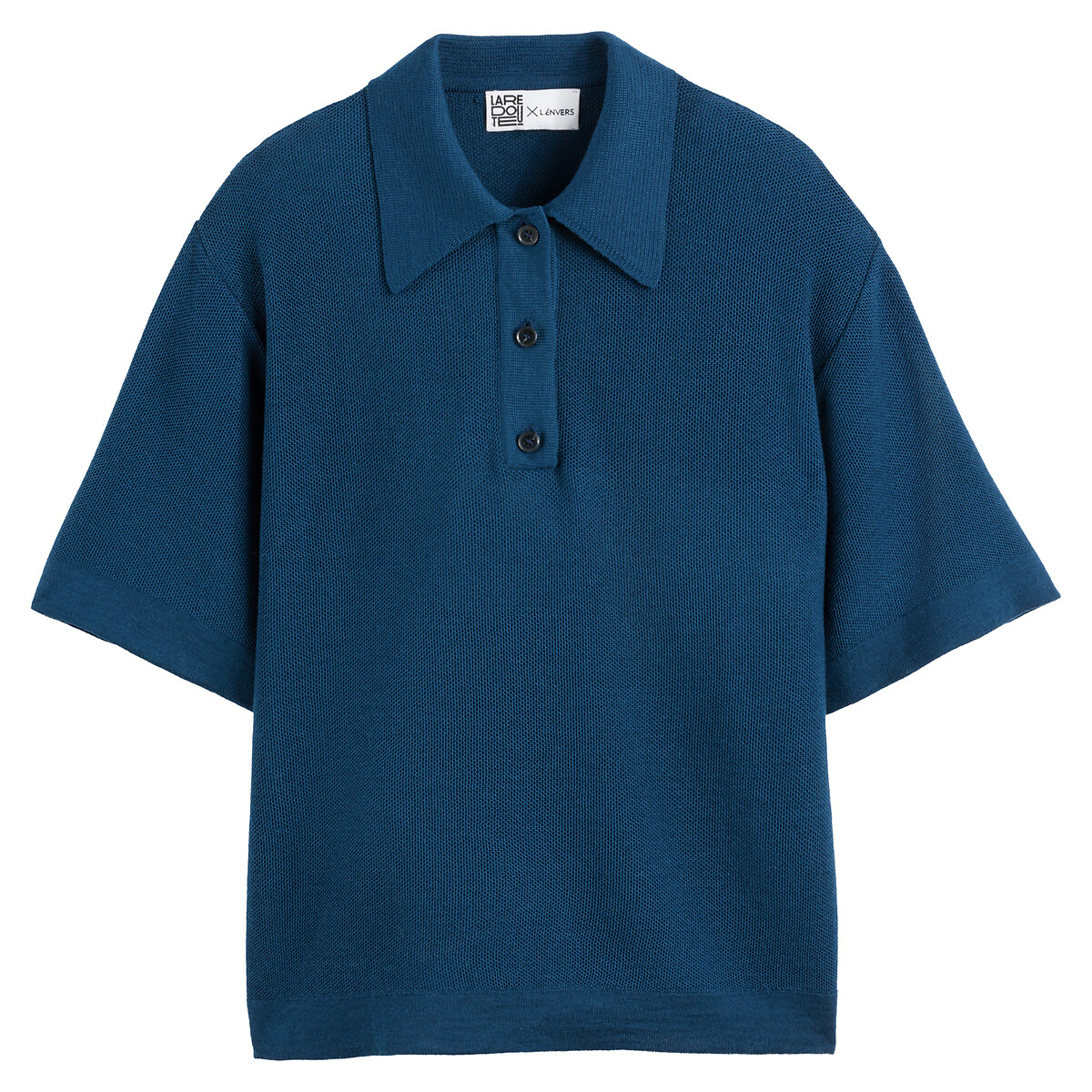 Merino Wool Polo Shirt with Short Sleeves