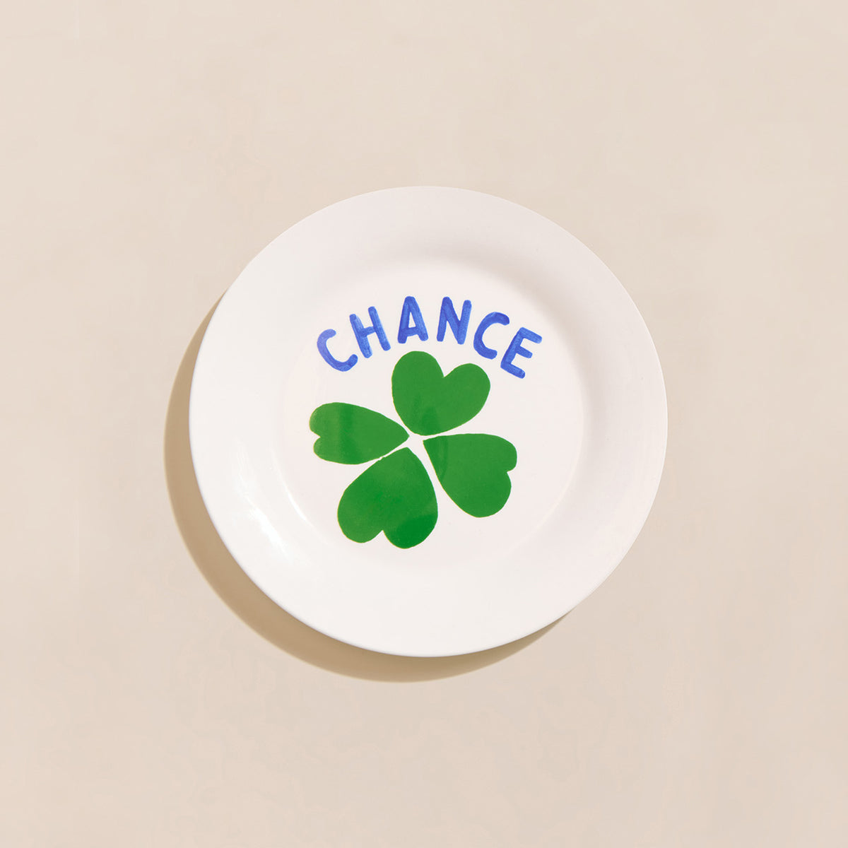 L'assiette Chance en porcelaine, VŒUX, EMOI EMOI
