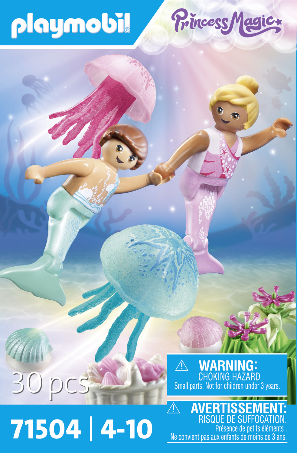 71504 - Enfants sirènes méduses et coquillages, PLAYMOBIL