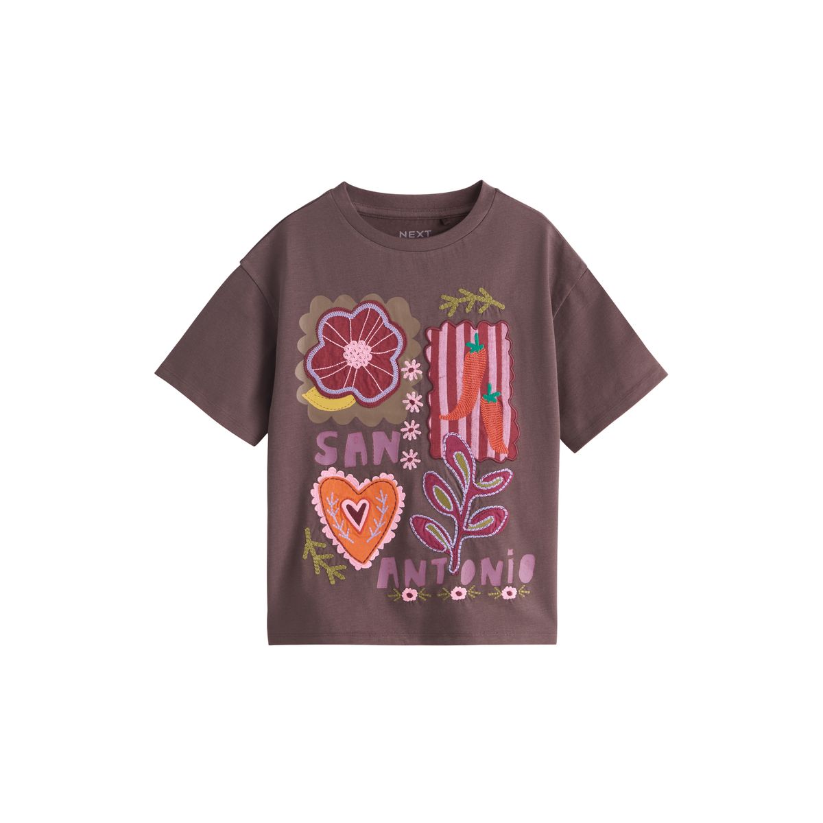 T-shirt oversize brodé, NEXT