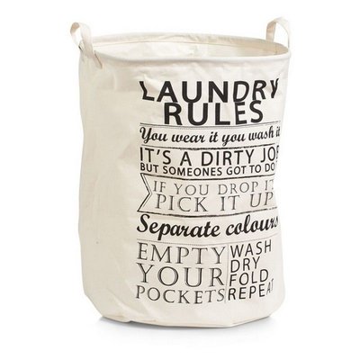 Panier à linge toile rigide  Laundry Rules ZELLER PRESENT