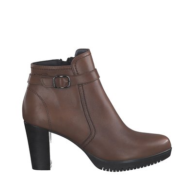 Leather Heeled Ankle Boots TAMARIS