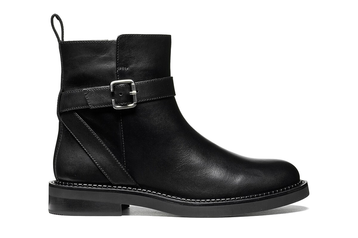 Bottines zippées en cuir, SERILDA, GEOX