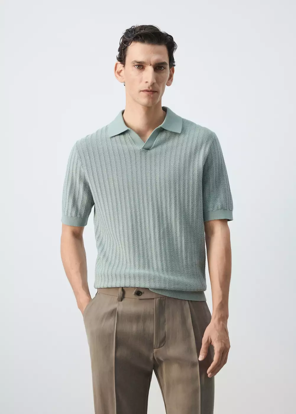 Polo 100 % coton maille structure, MANGO MAN