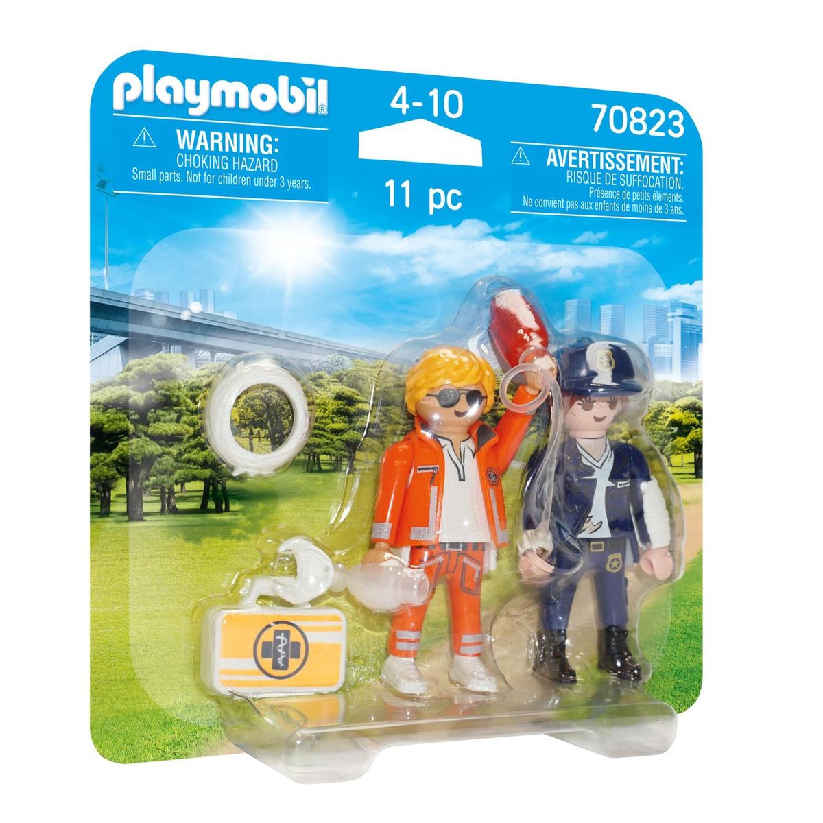 Playmobil 71193 caserne de pompiers transportable- city action - les  pompiers - les secouristes ville & métiers Playmobil