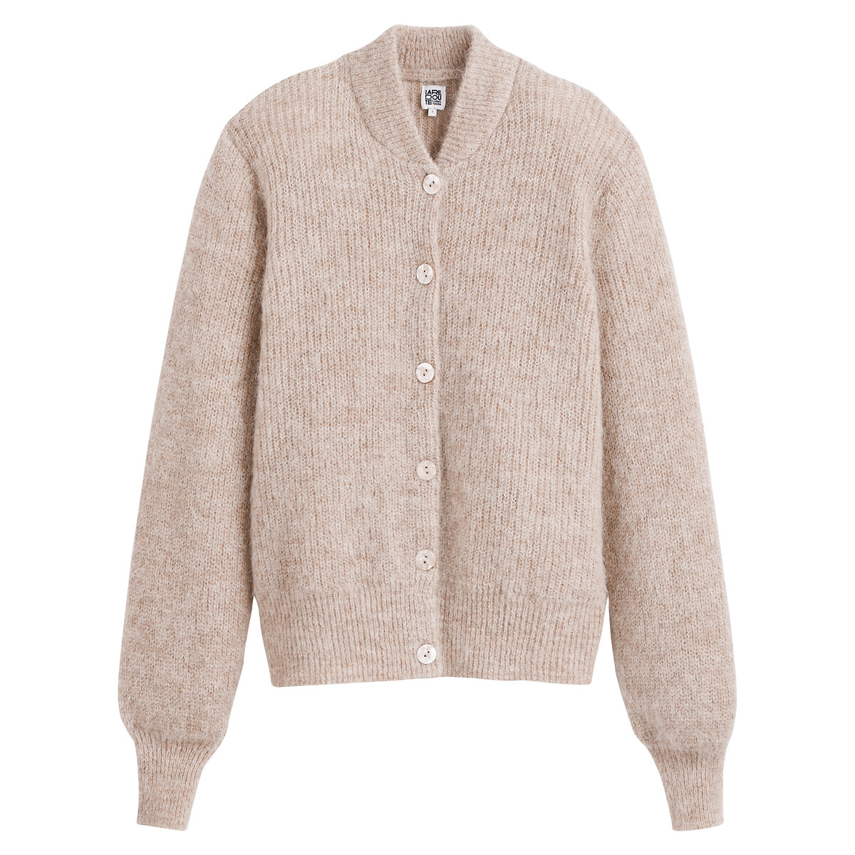 Gilet style bomber, en alpaga mélangé