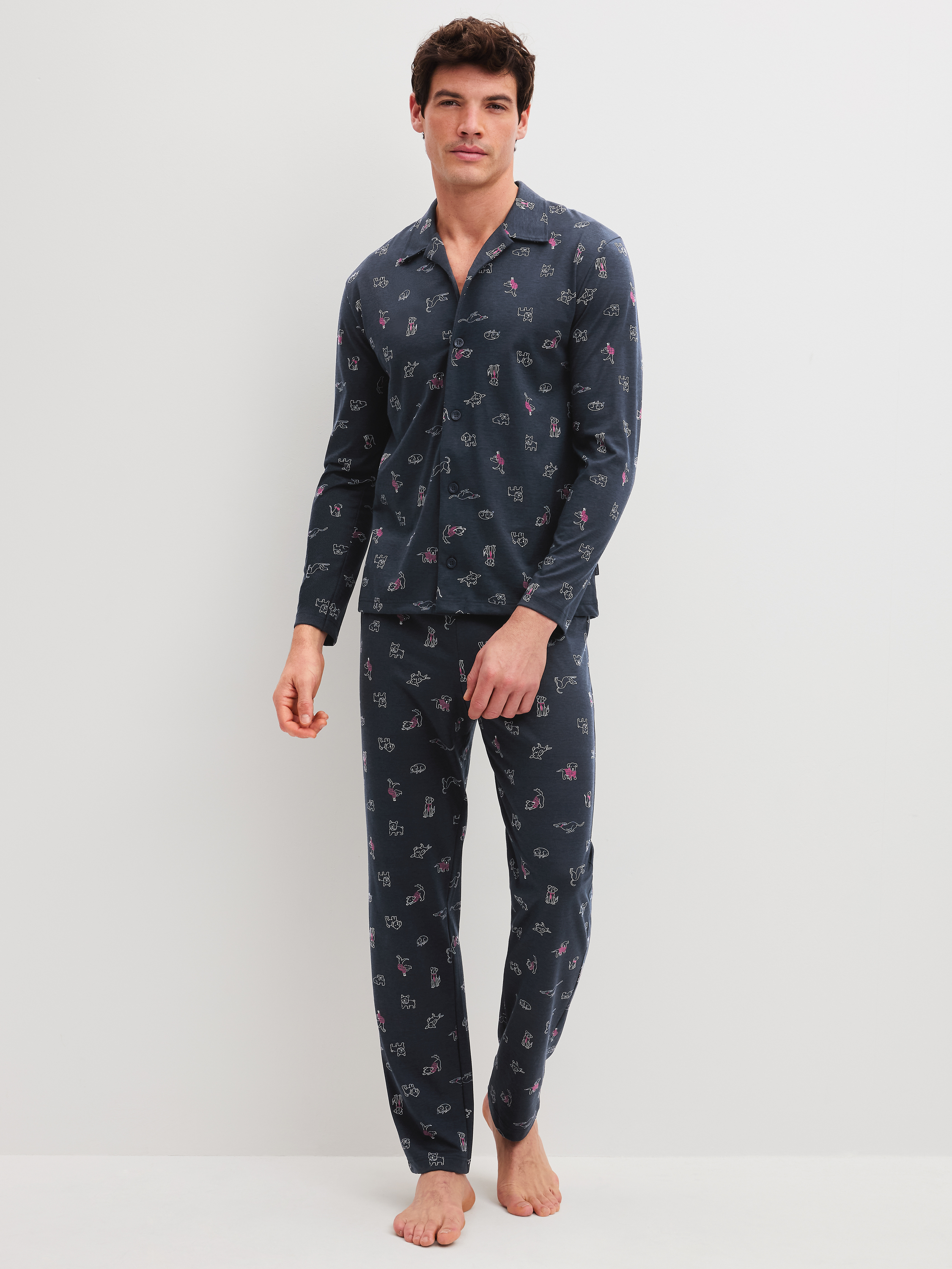 Pyjama boutonné manches longues Coton FAMILY & FRIENDS, CALIDA