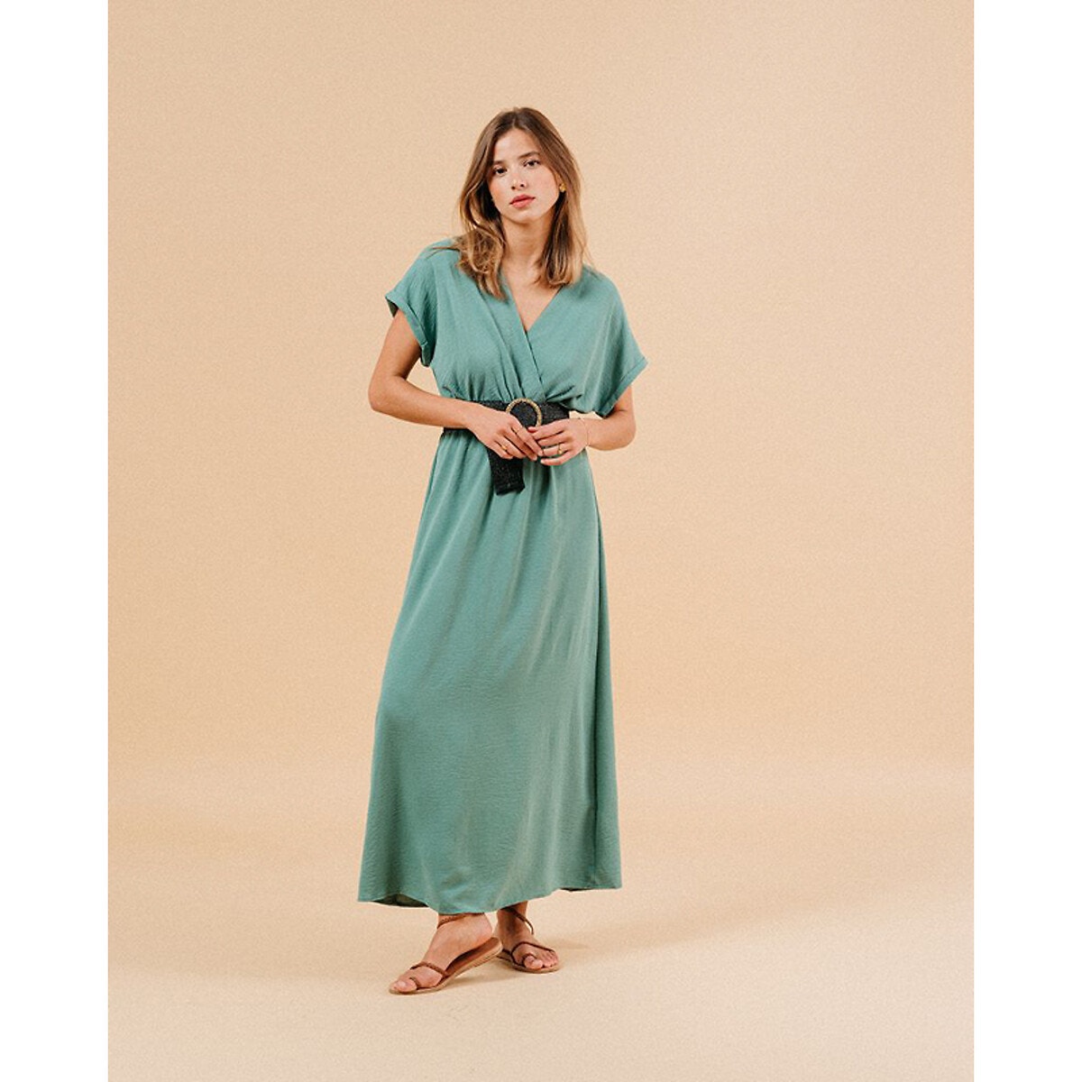 Robe longue verte La Redoute