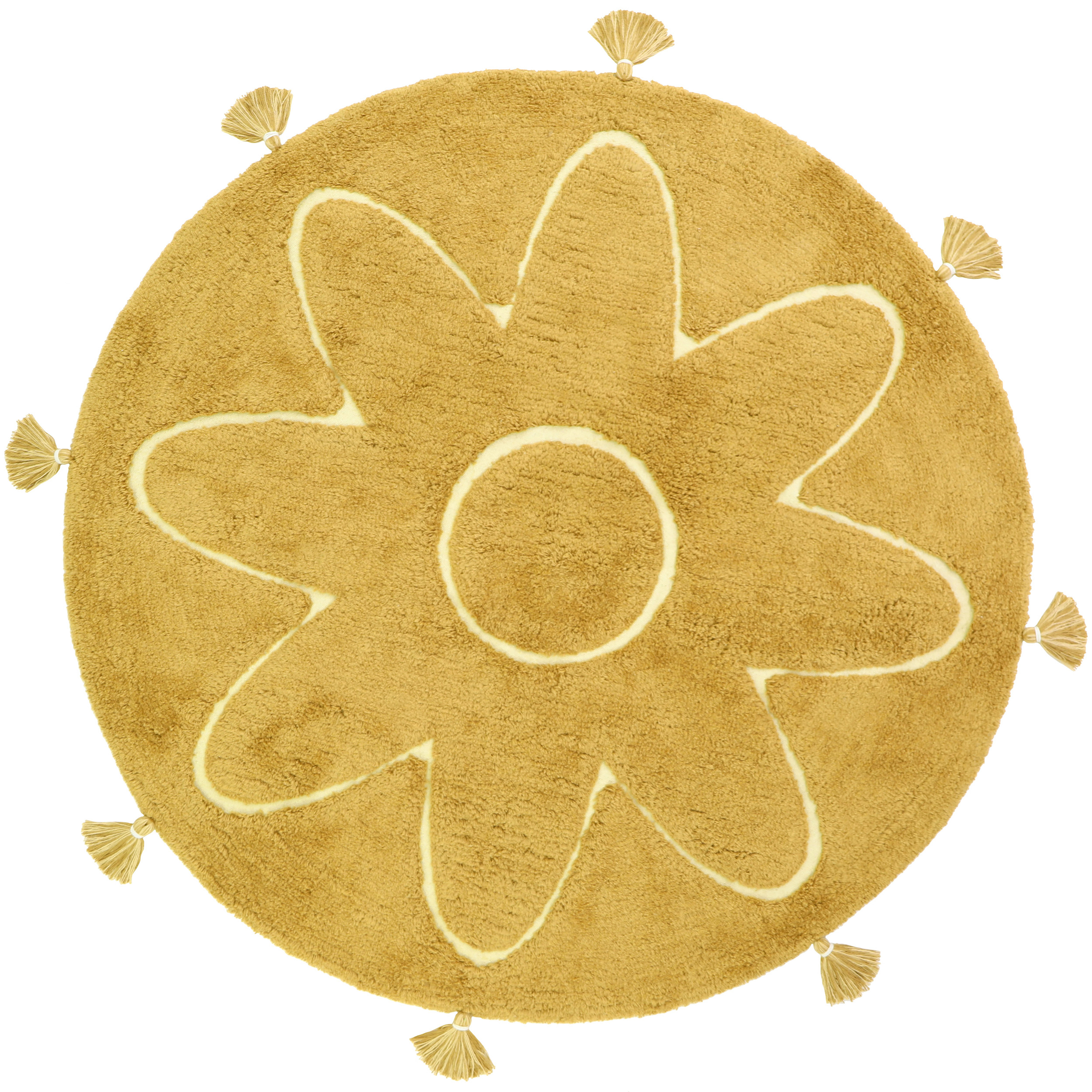 YVA Mangue tapis enfant bohème avec pompons, NATTIOT