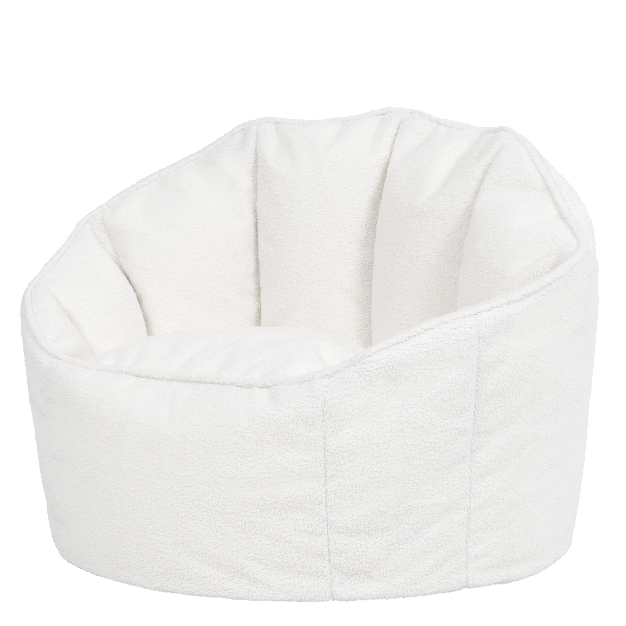 Pouf fauteuil coquillage en bouclette Oeko-Tex® - SIRENA, ICON