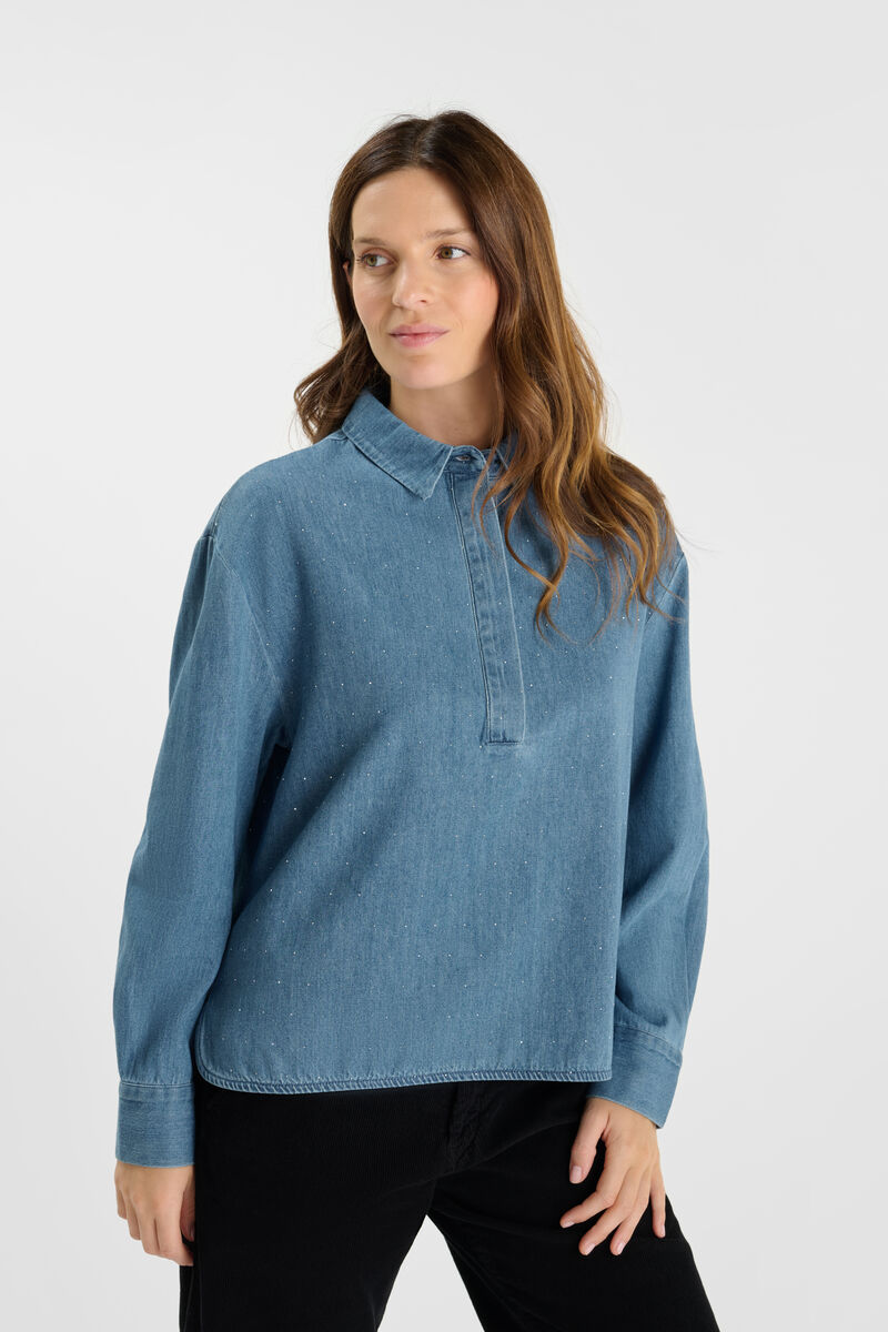 Top en jeans ALBERTA, LE TEMPS DES CERISES