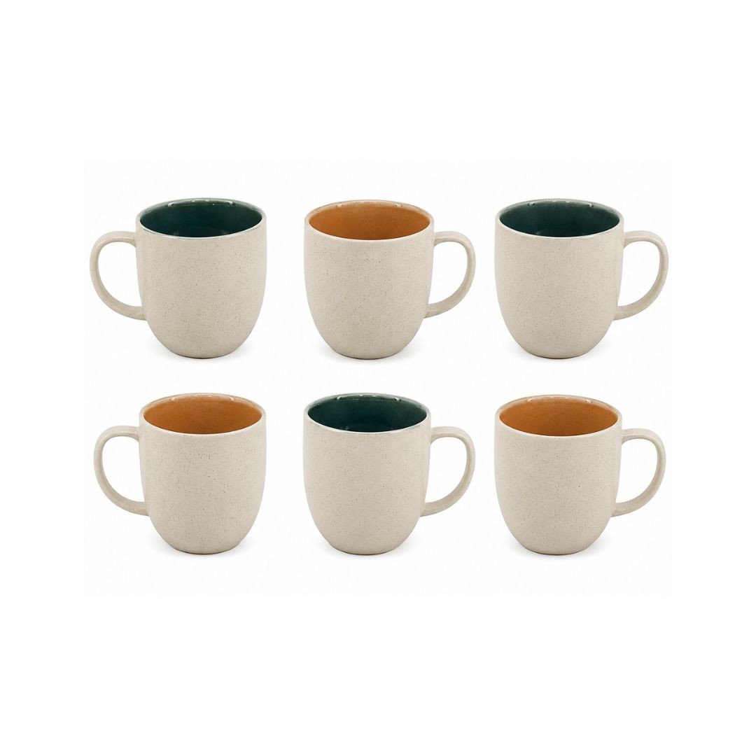 Lot de 6 mugs, CORALIA, ARTIME