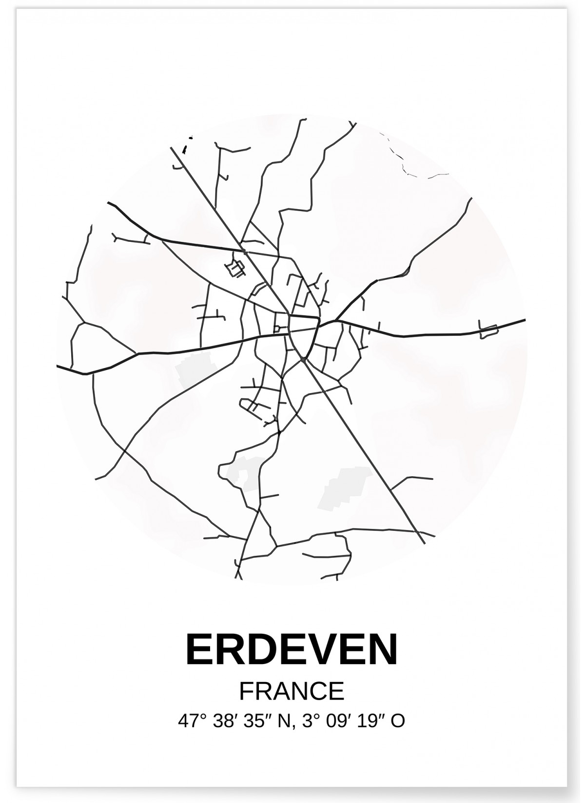 Affiche Carte Erdeven, L'AFFICHERIE
