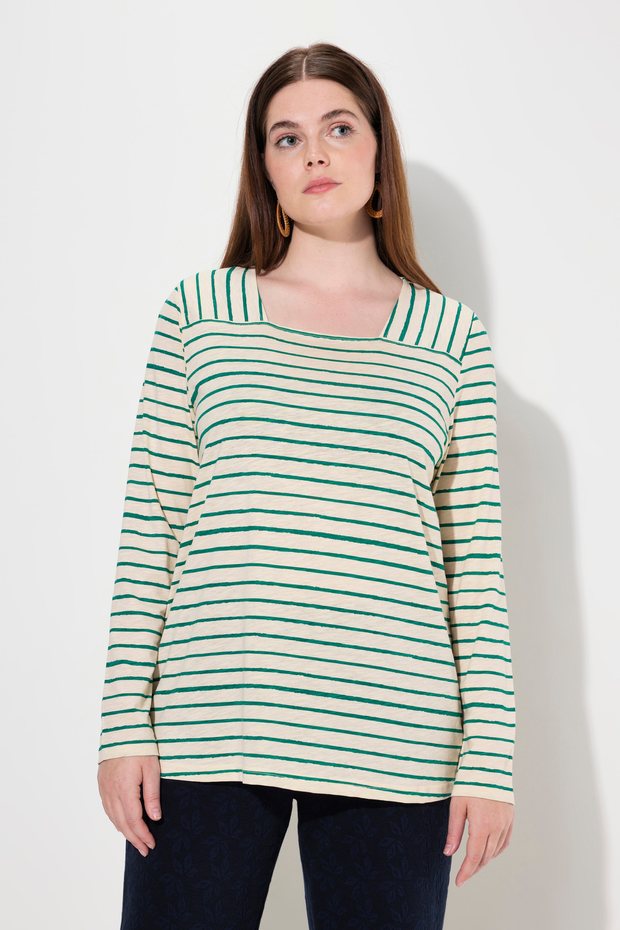 T-shirt rayé en coton bio, ULLA POPKEN