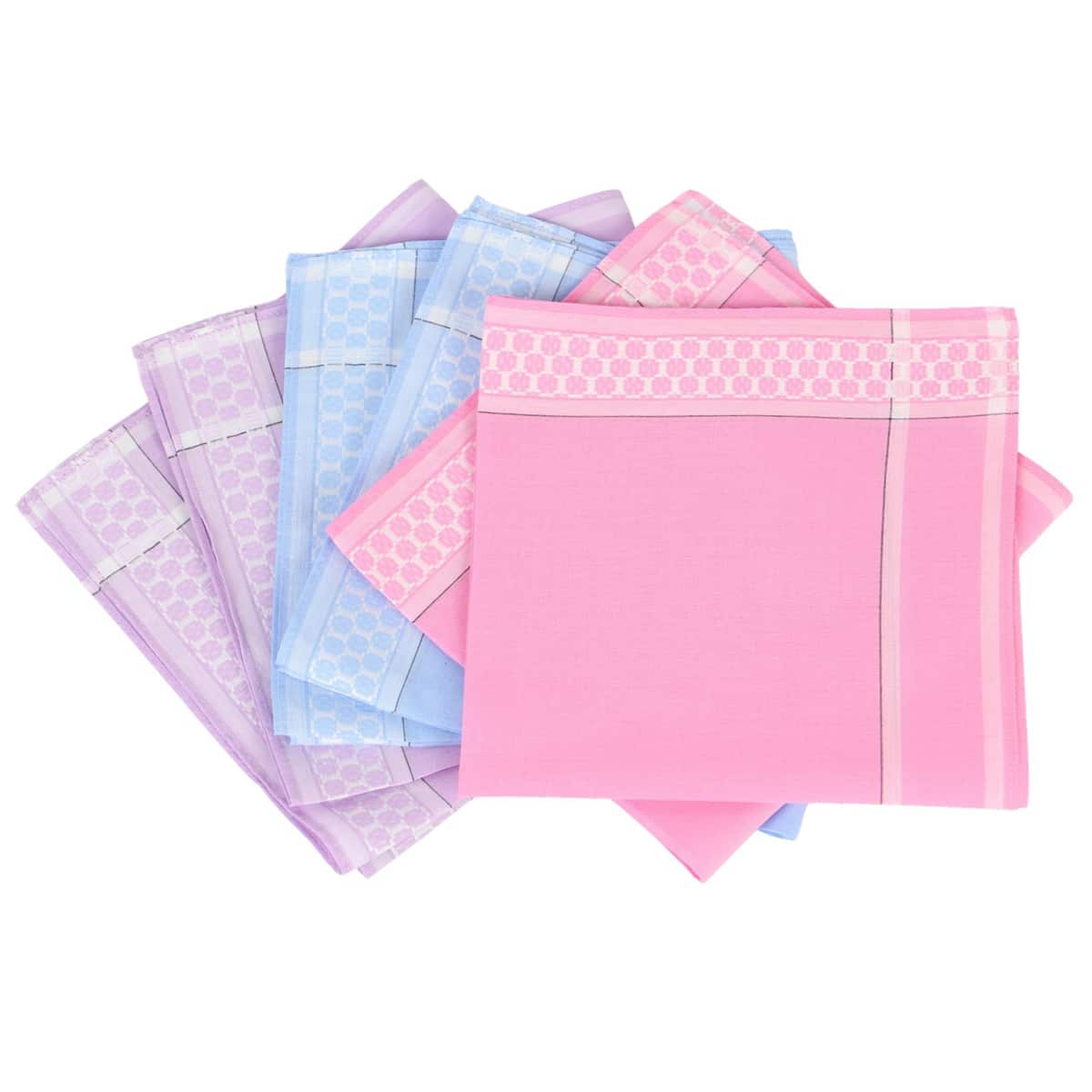 Lot de 6 mouchoirs en tissus coton jumel VICTORIA, LINANDELLE