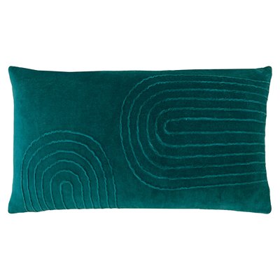 Mangata Pleated Velvet Rectangular Filled Cushion 30x60cm SO'HOME