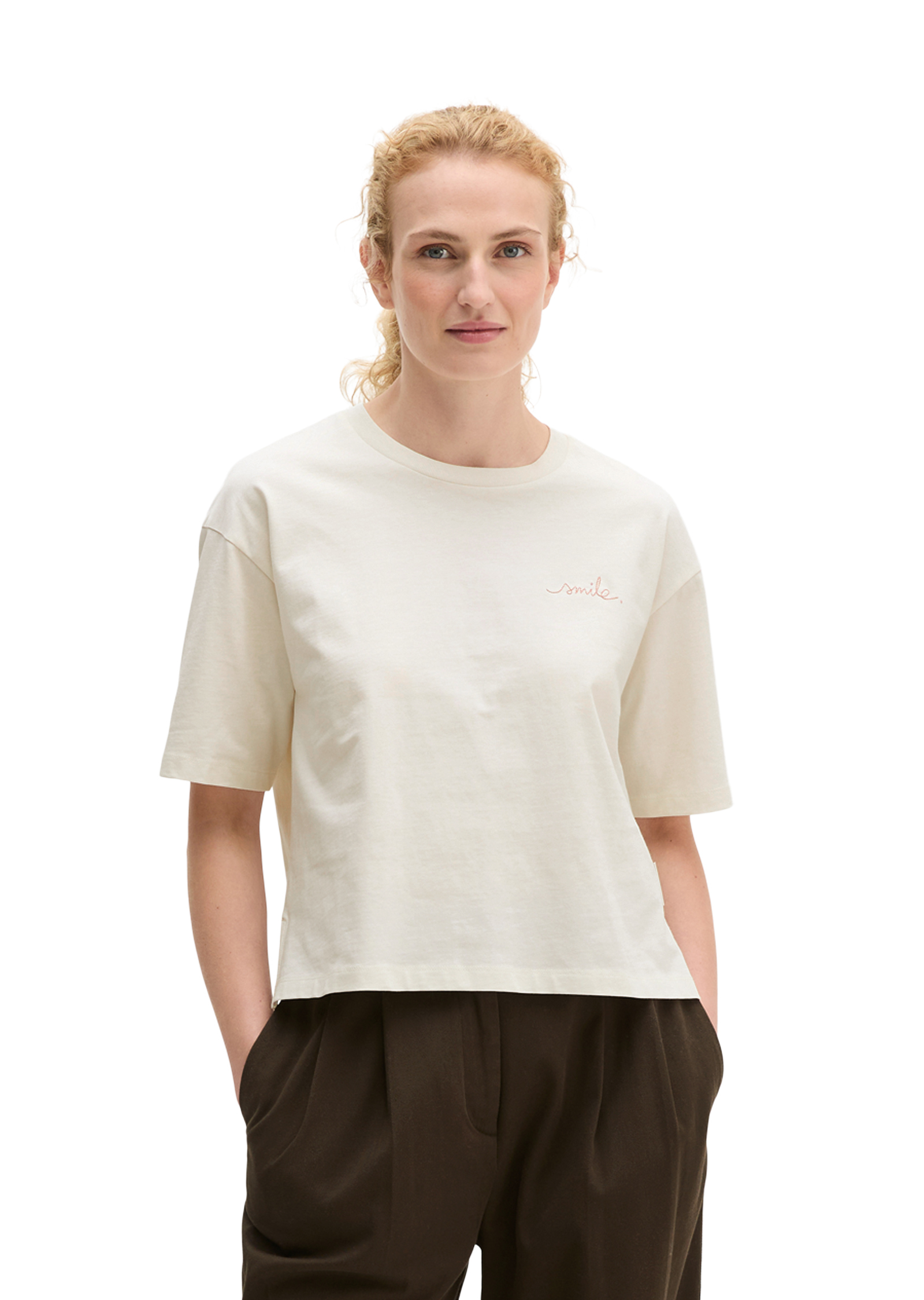 Sweat-shirt oversized boxy en single jersey doux, MARC O'POLO