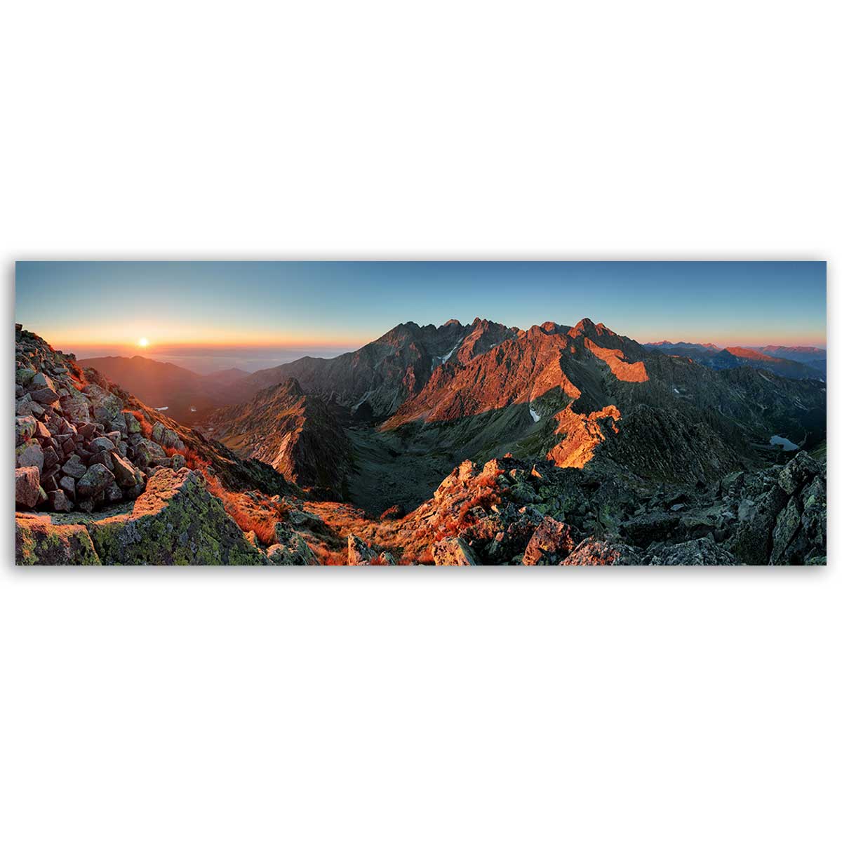 Tableau panoramique panorama montagneux roches, HEXOA
