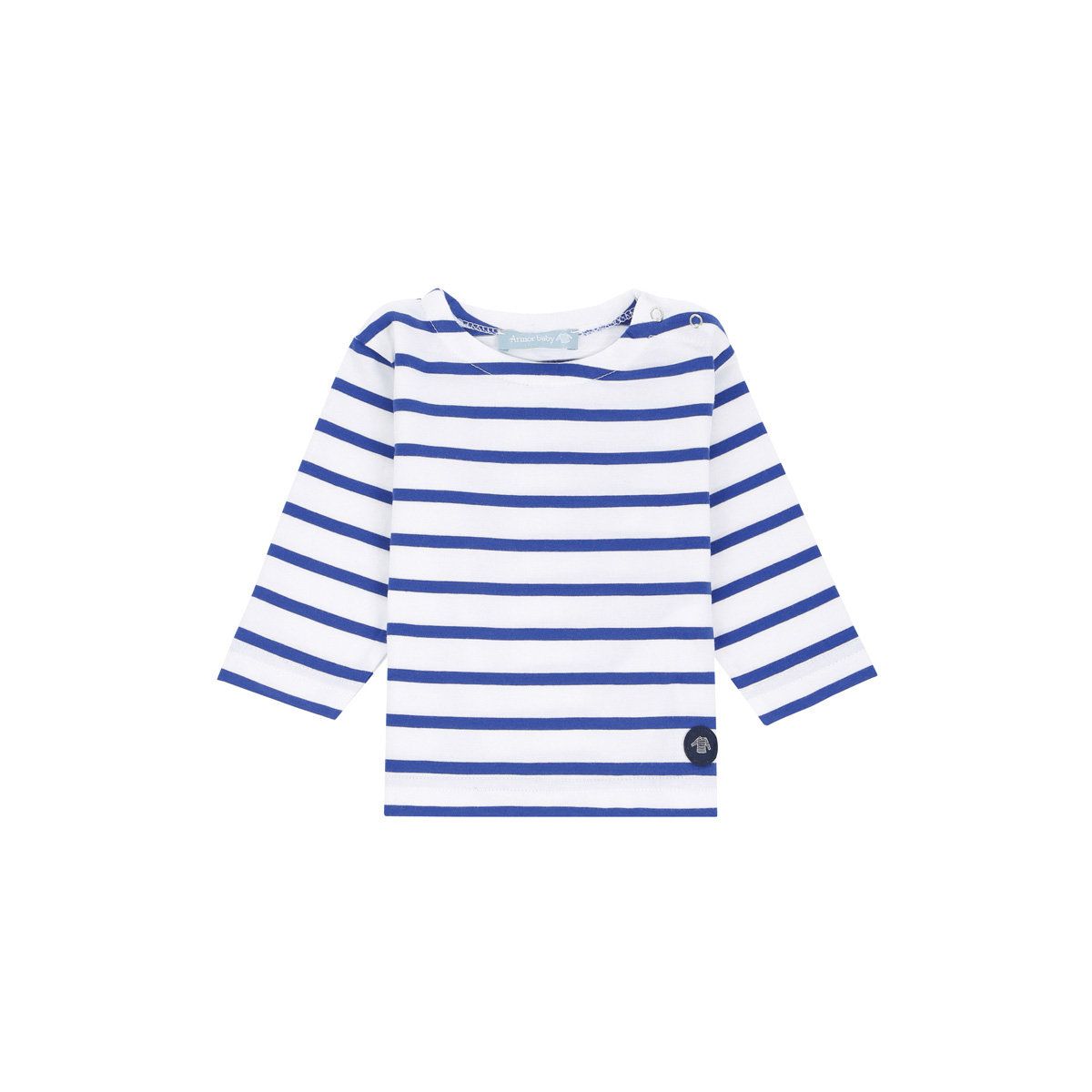 La Redoute Vêtements Tops & T-shirts T-shirts Manches longues Marinière col bateau en coton épais LOCTUDY BABY 