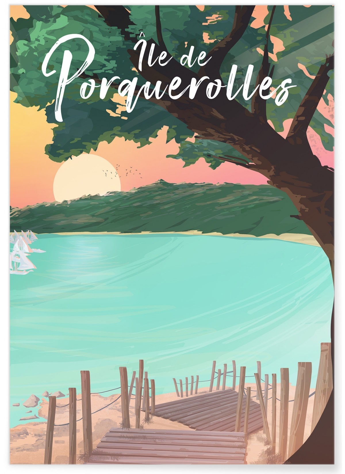 Affiche Île de Porquerolles, L'AFFICHERIE