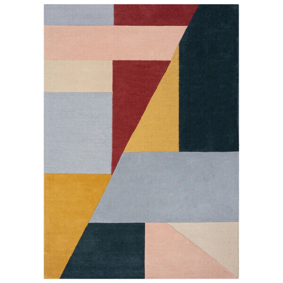 Tapis salon et chambre moderne pure laine WYLAN MULTI, NOVATREND