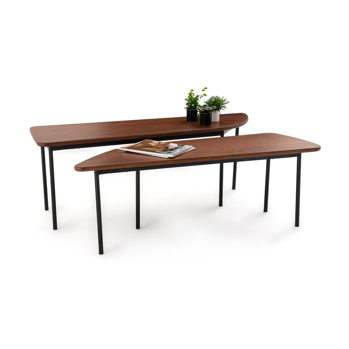 Image 0 Lot de 2 tables basses noyer, Louna LA REDOUTE INTERIEURS Lot de 2 tables basses noyer, Louna LA REDOUTE INTERIEURS image 0