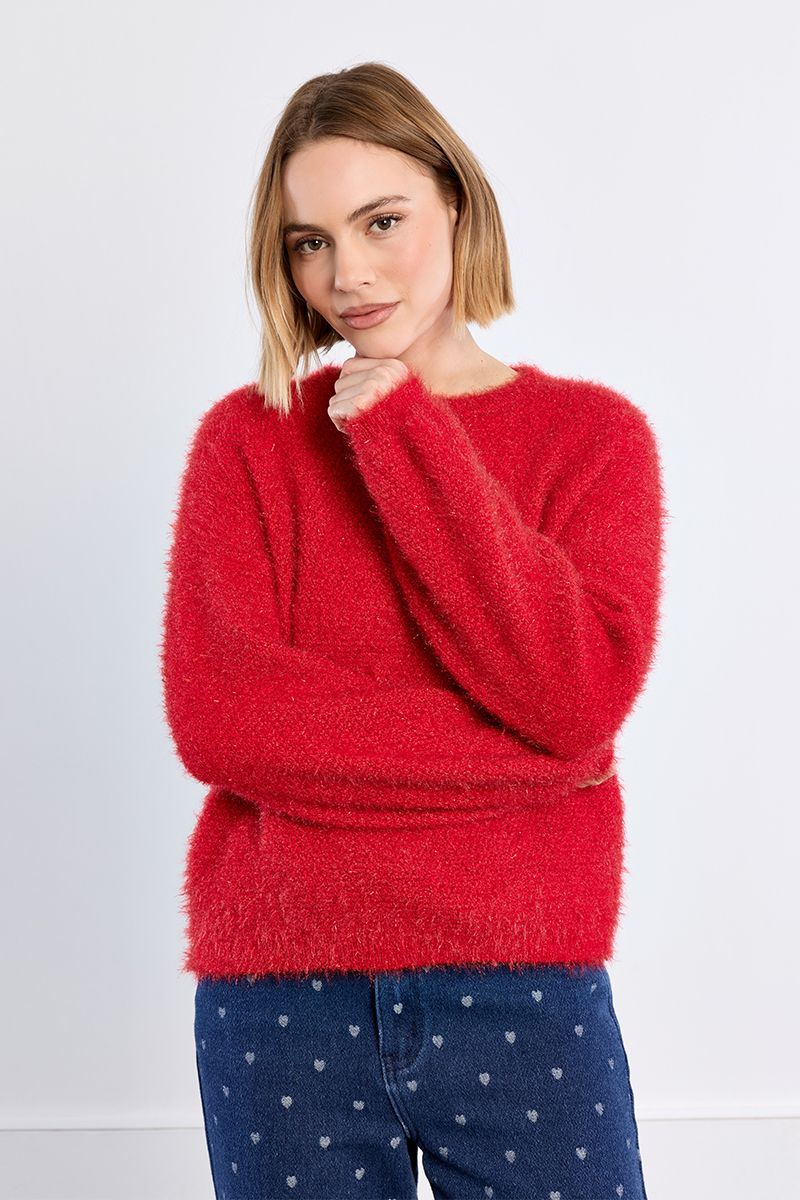 Pull en grosse maille pailletée, LILI SIDONIO