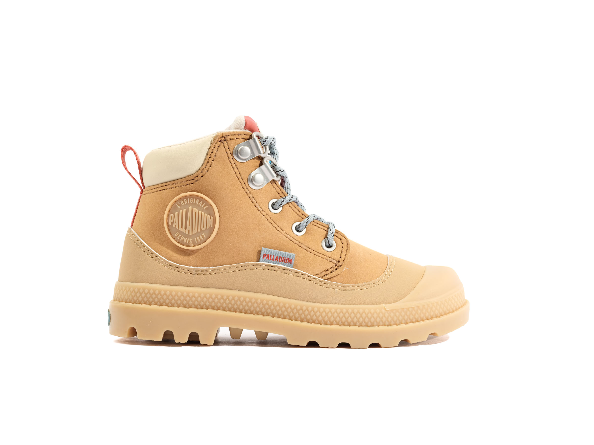 Baskets montantes en cuir Pampa Hi Cuff Hkr Wp Enfant, PALLADIUM