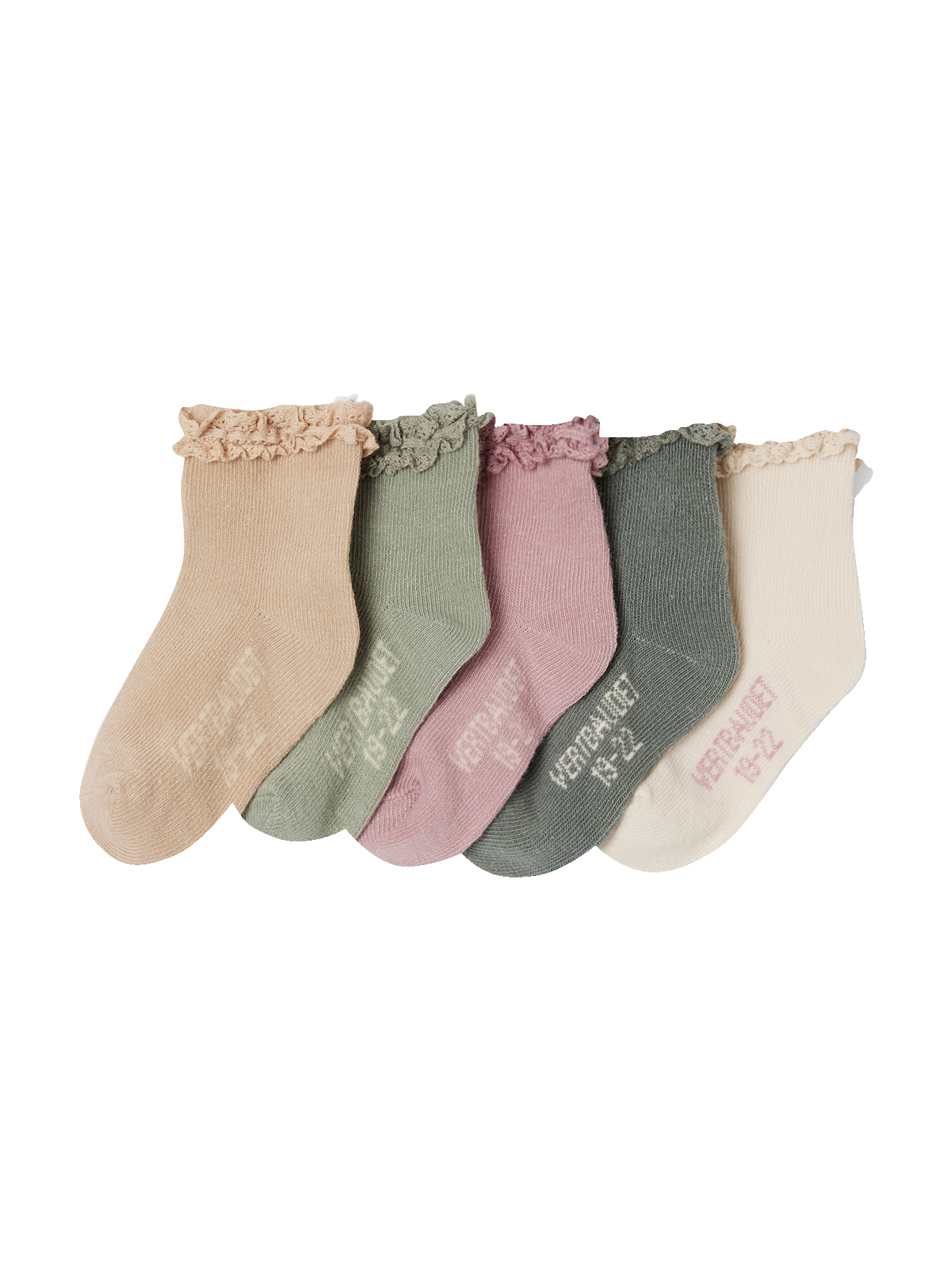 Lot de 5 paires de mi-chaussette bébé, VERTBAUDET