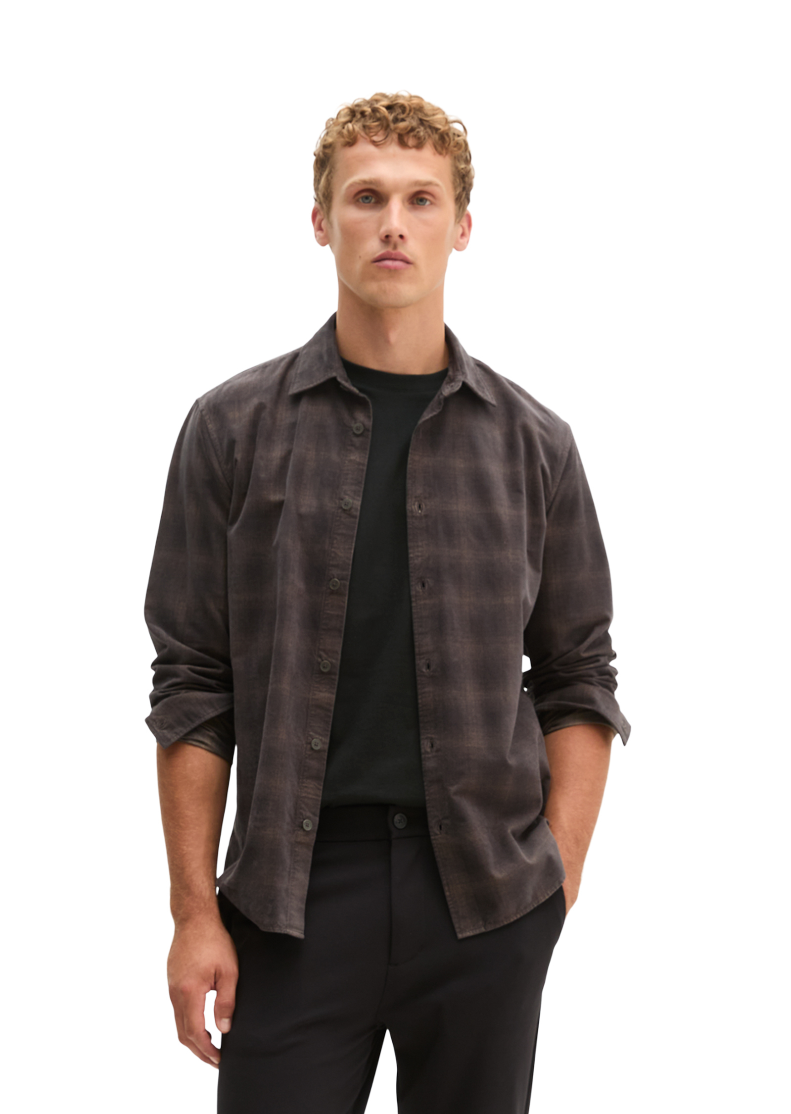 Chemise coupe classique en twill de coton bio au toucher velouté, MARC O'POLO