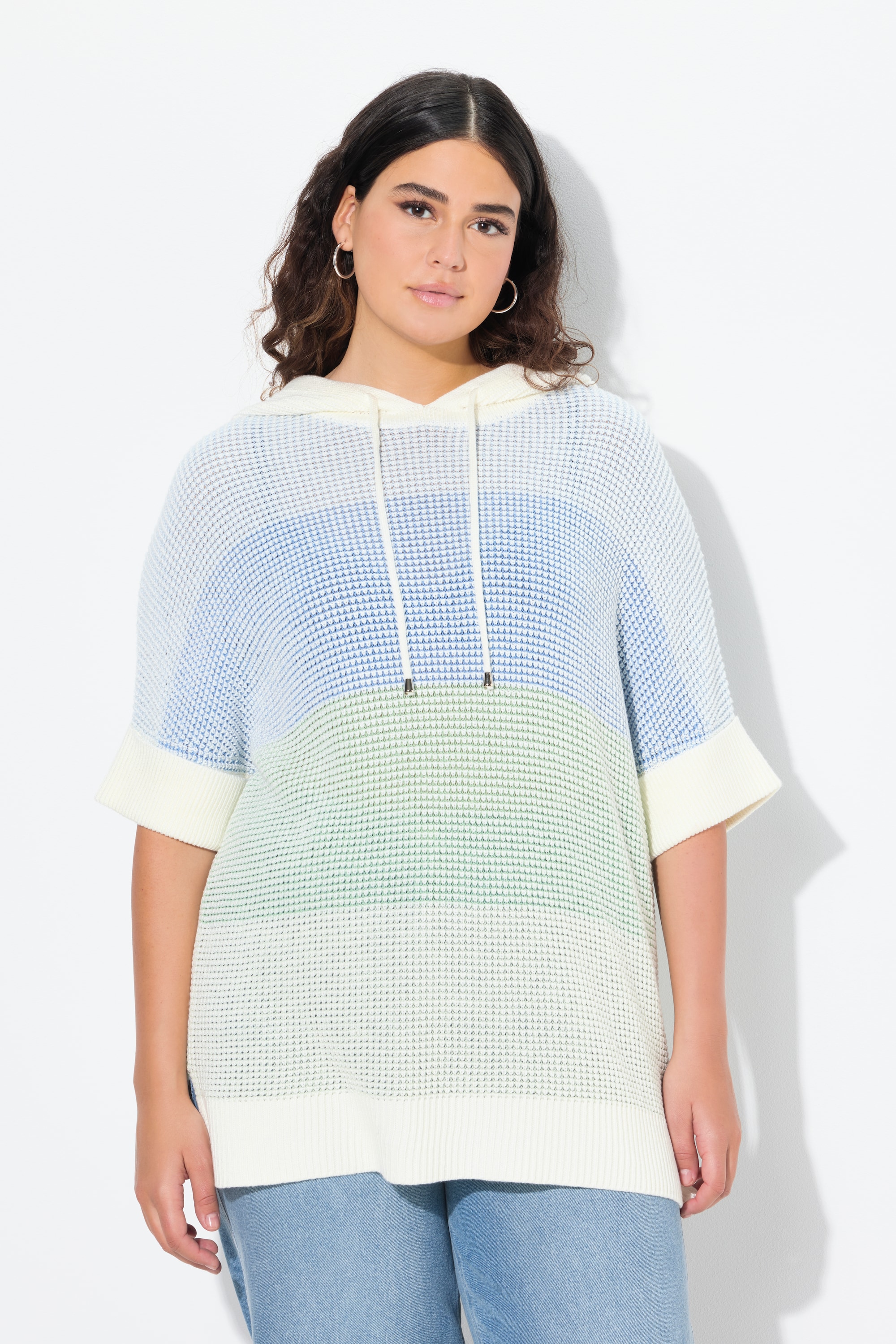 Pull à larges rayures et capuche, ULLA POPKEN