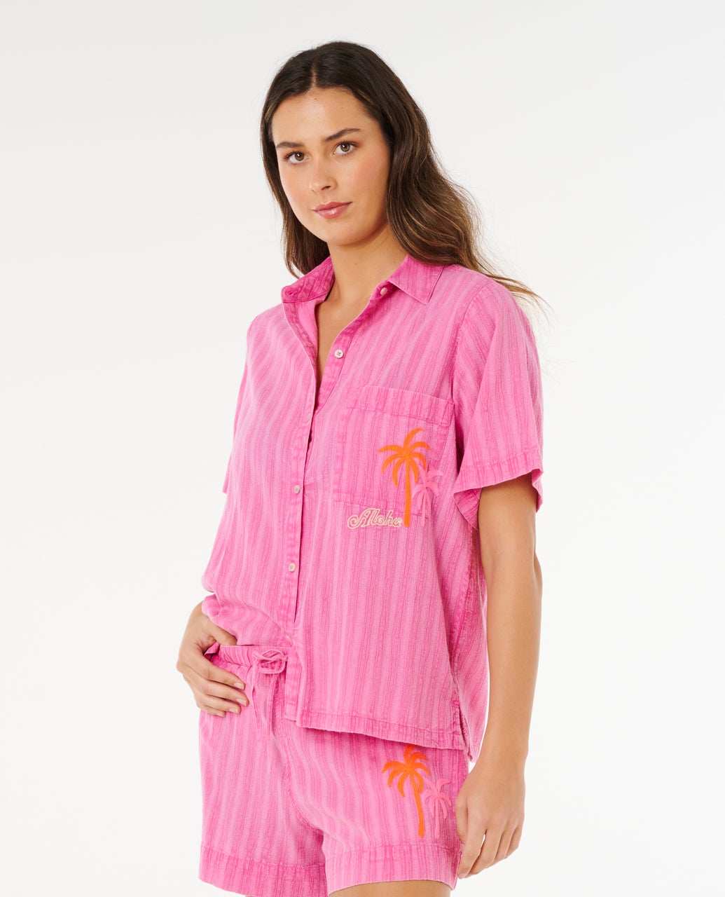Chemise brodée Hotel Malibu, RIP CURL