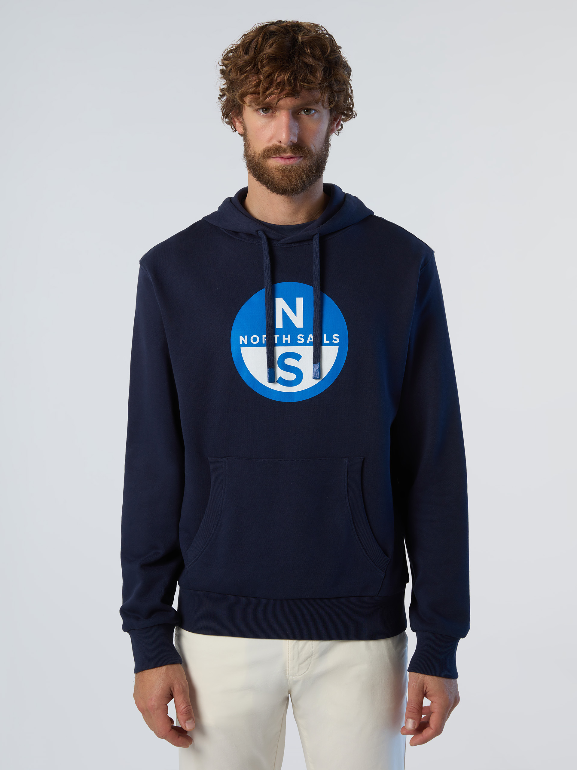 Sweat à capuche avec grand logo imprimé, NORTH SAILS
