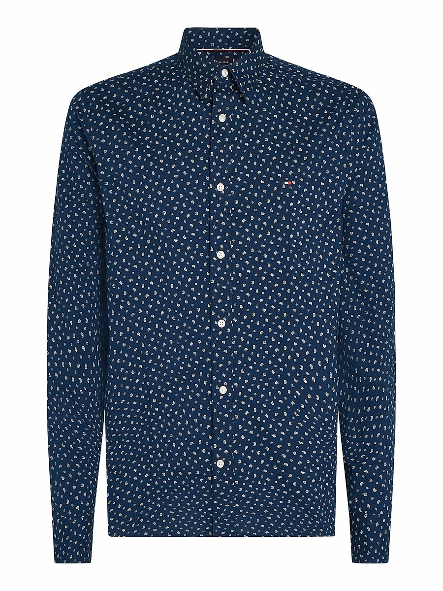 Gedessineerd overhemd van popeline