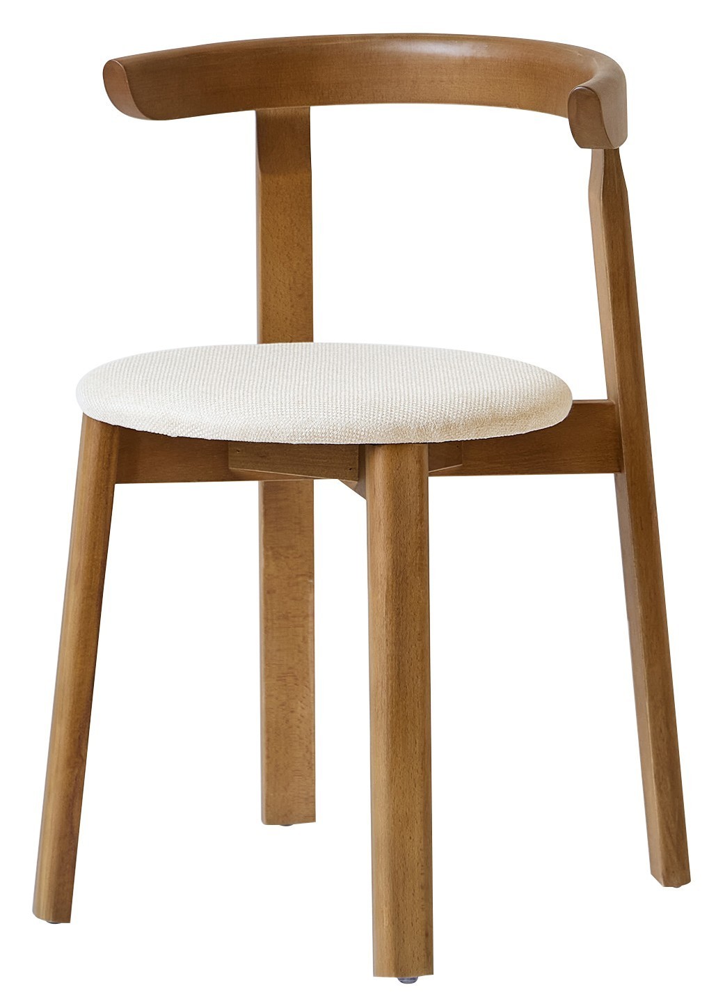 Lot de 2 chaises, bois foncé massif et tissu, SYOTE, NORDLYS