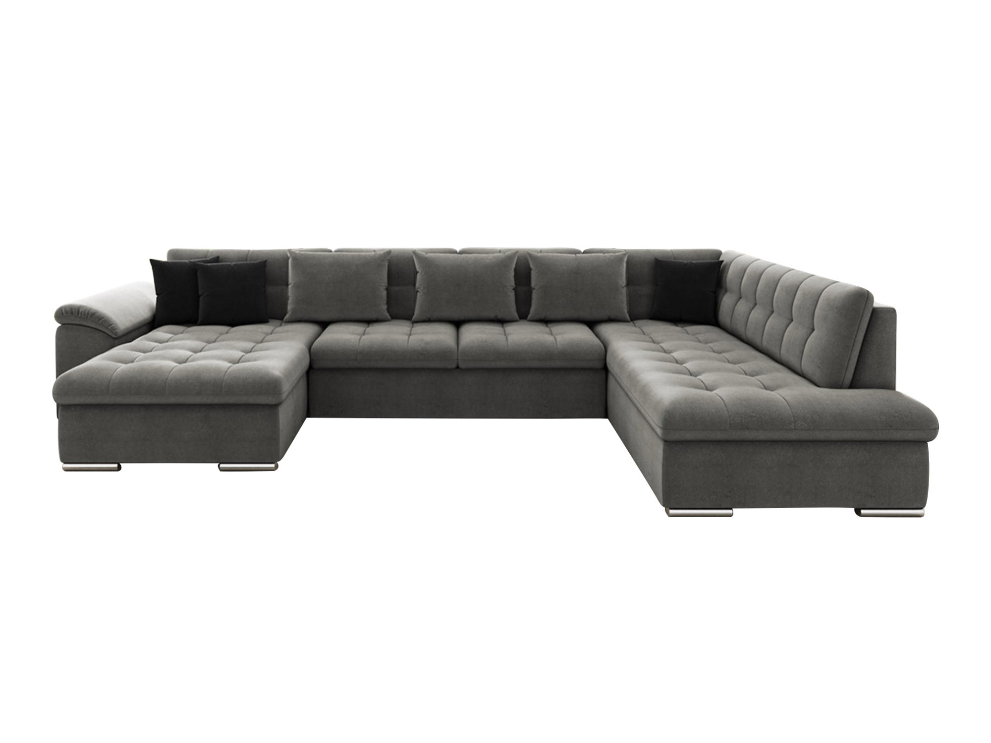 Canapé d'Angle Convertible en Tissu 7 places - CHUCK, BEST MOBILIER