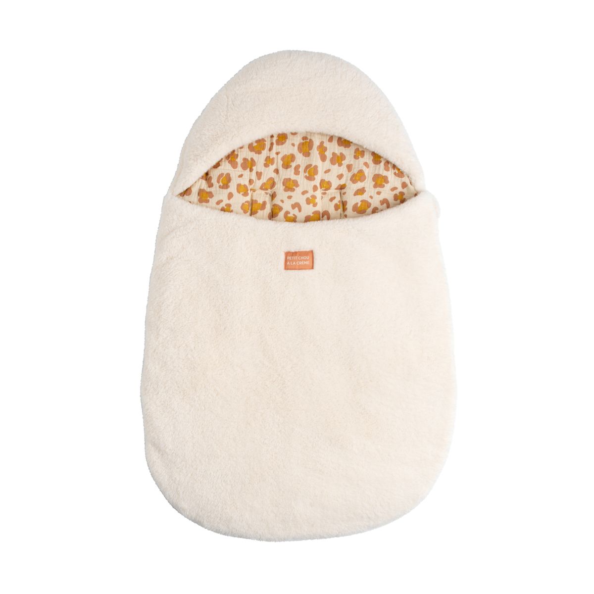 Nid d'ange bébé 5 attaches en sherpa et intérieur gaze de coton, SAUTHON