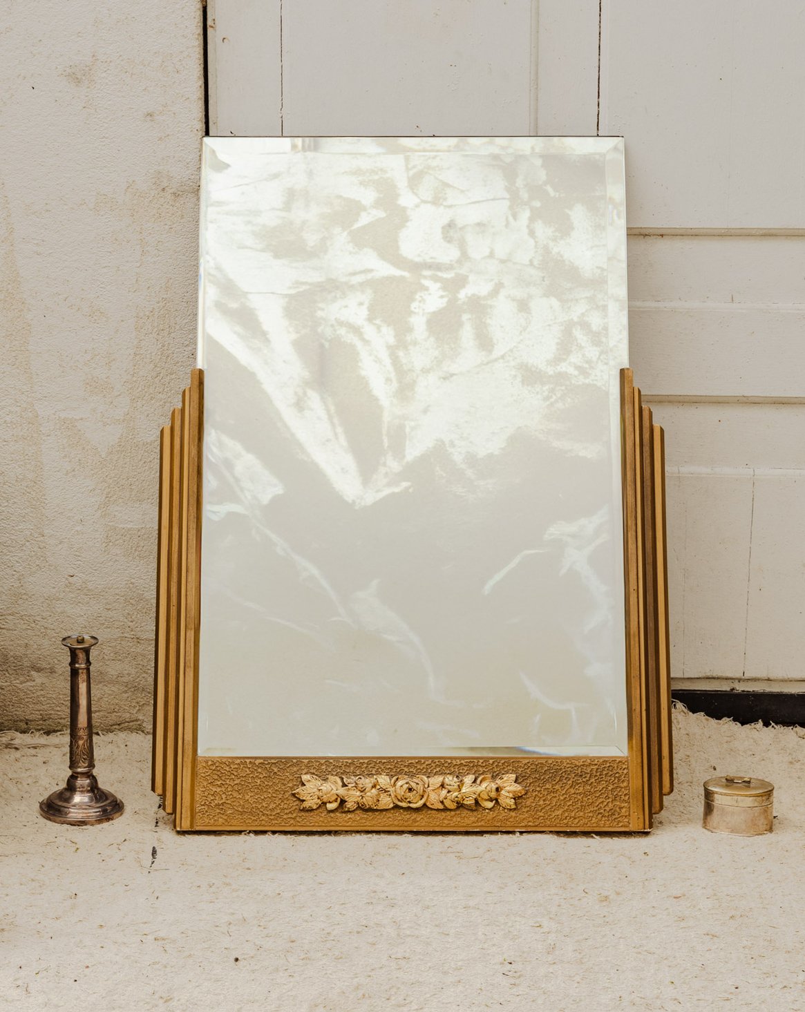 Miroir Art Déco en bois doré Georges N°1497 - Bon état, DEBONGOUT