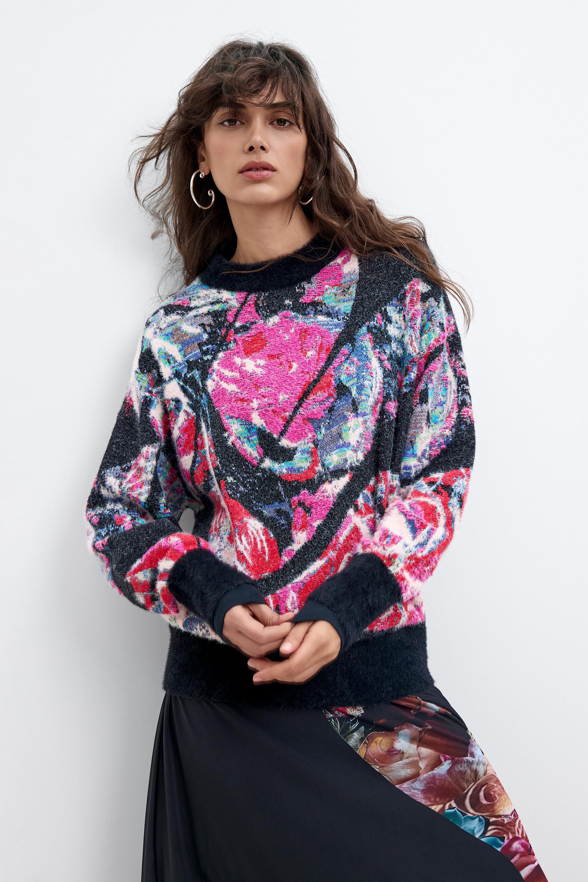 Pull oversize imprimé M. C. Lacroix, DESIGUAL