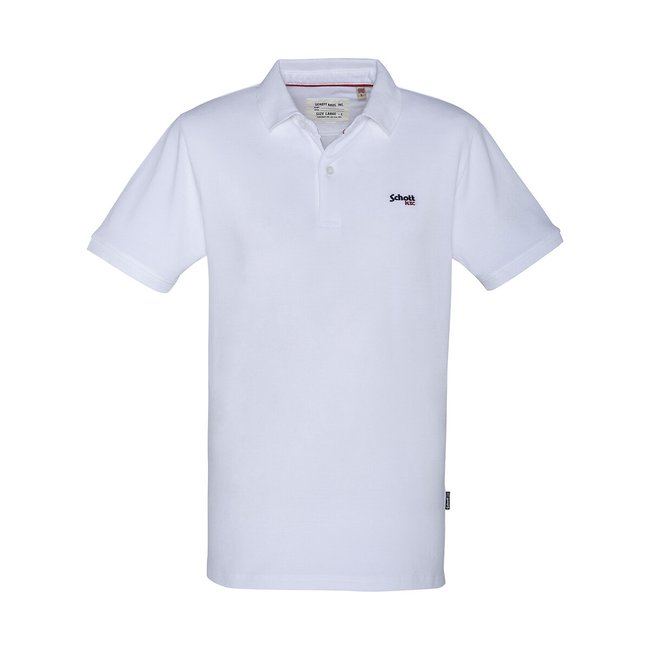 James Straight Cut Polo Shirt, white, SCHOTT