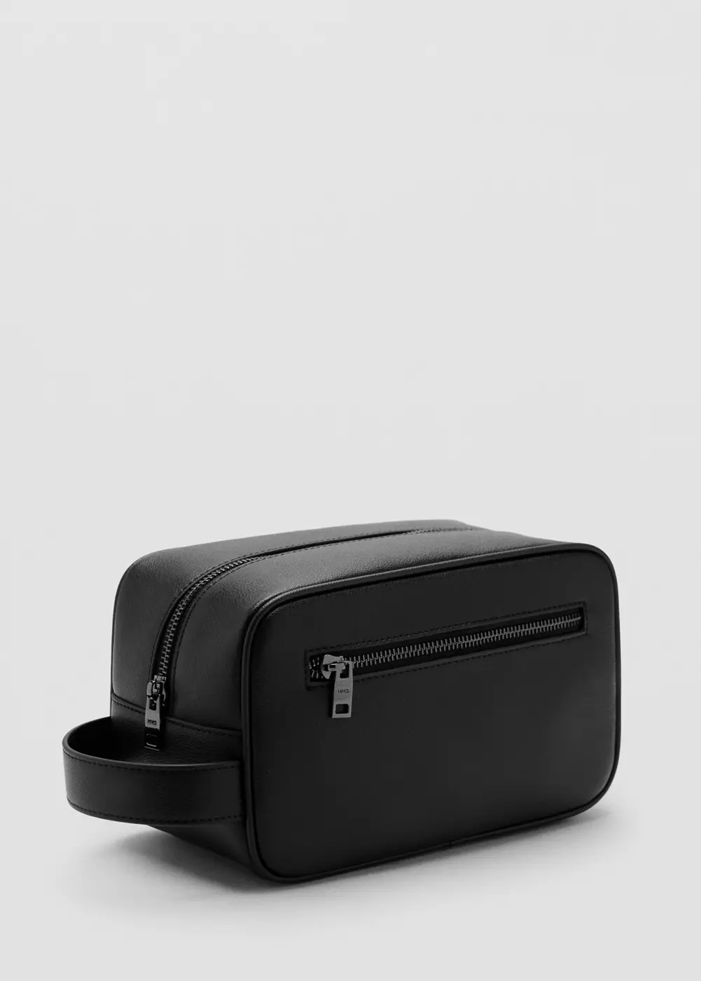 Sac cosmétique cuir à zip, MANGO MAN