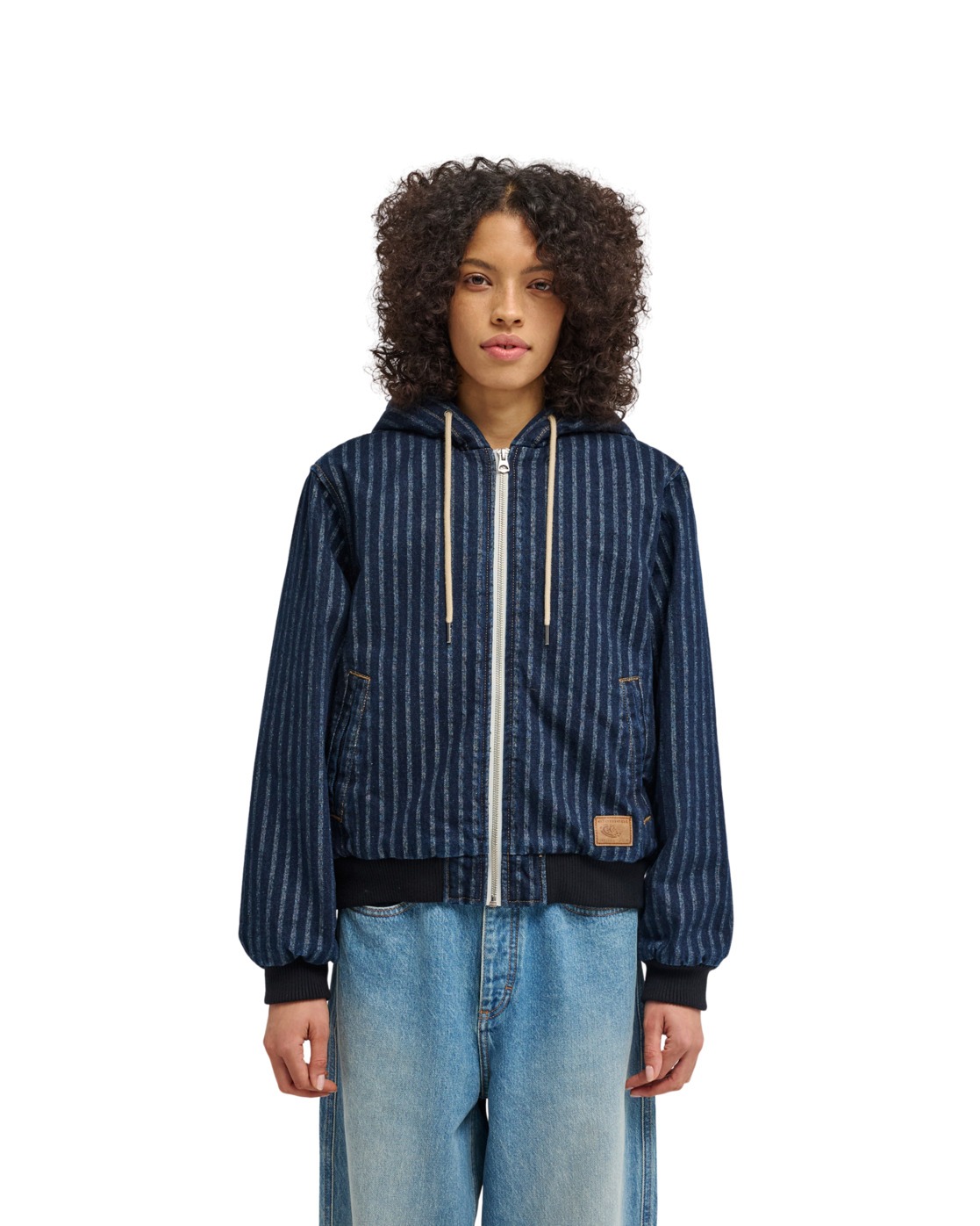 Veste en jean HOODED BOMBER JACKET, ELEMENT