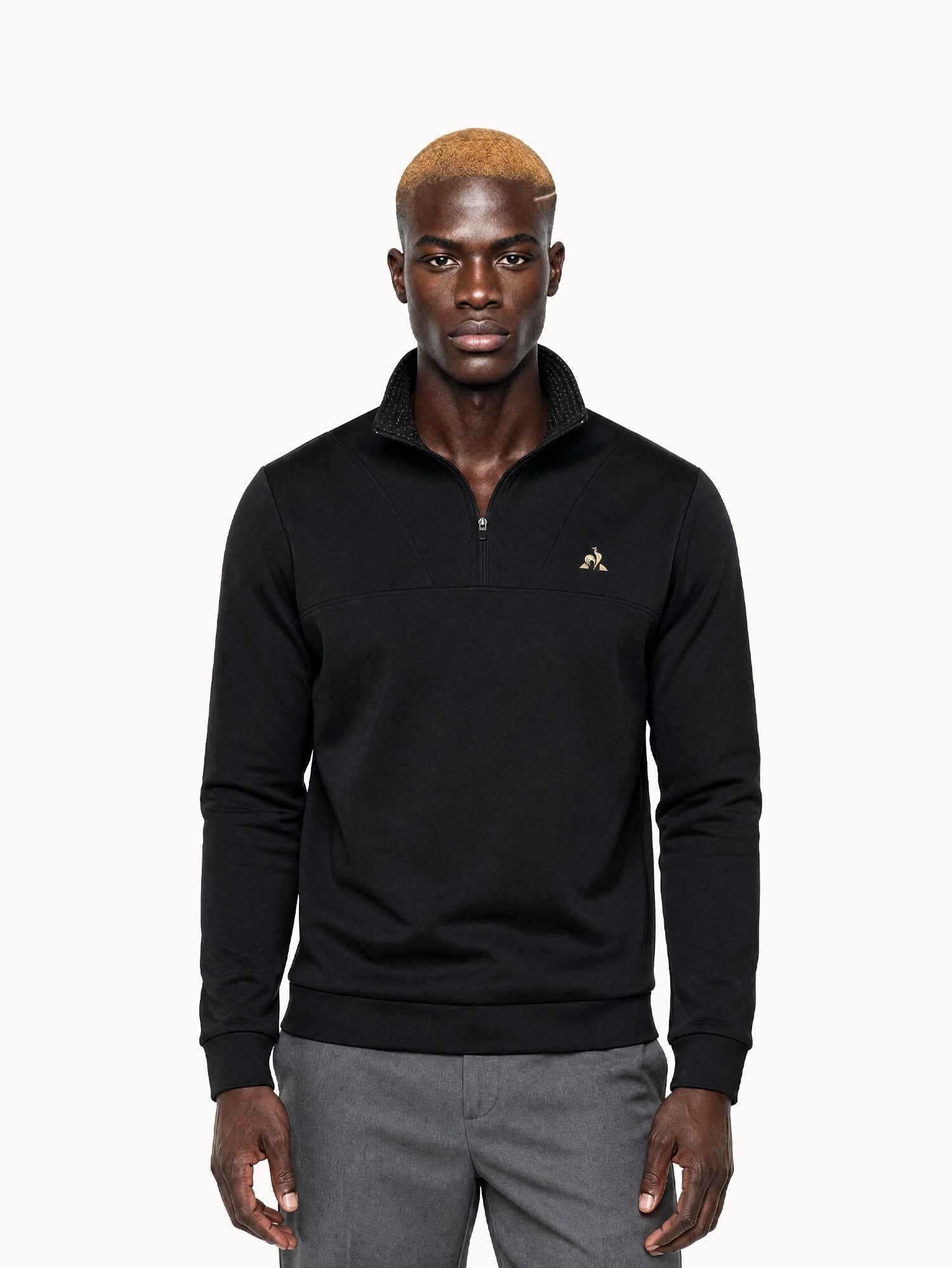 Sweat col montant demi-zippé Coq d'Or en double face Coq d'Or, LE COQ SPORTIF